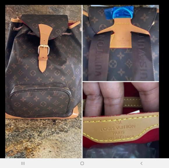 Flower brown backpack - Picture 4 of 4